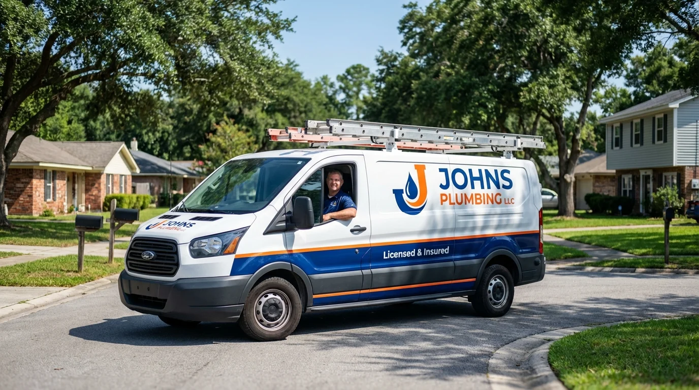 Johns Plumbing LLC service van in Vernal, UT