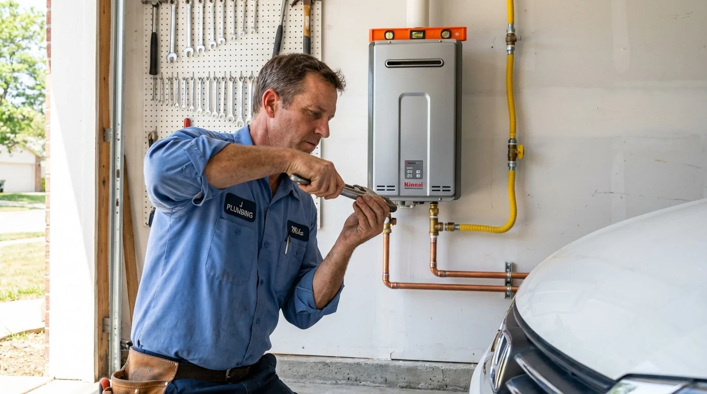 Tankless water heater installation by a Johns Plumbing LLC plumber in Vernal